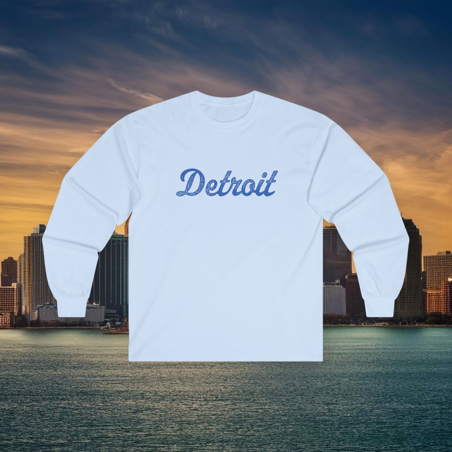 Detroit Football Crest Long Sleeve Tee