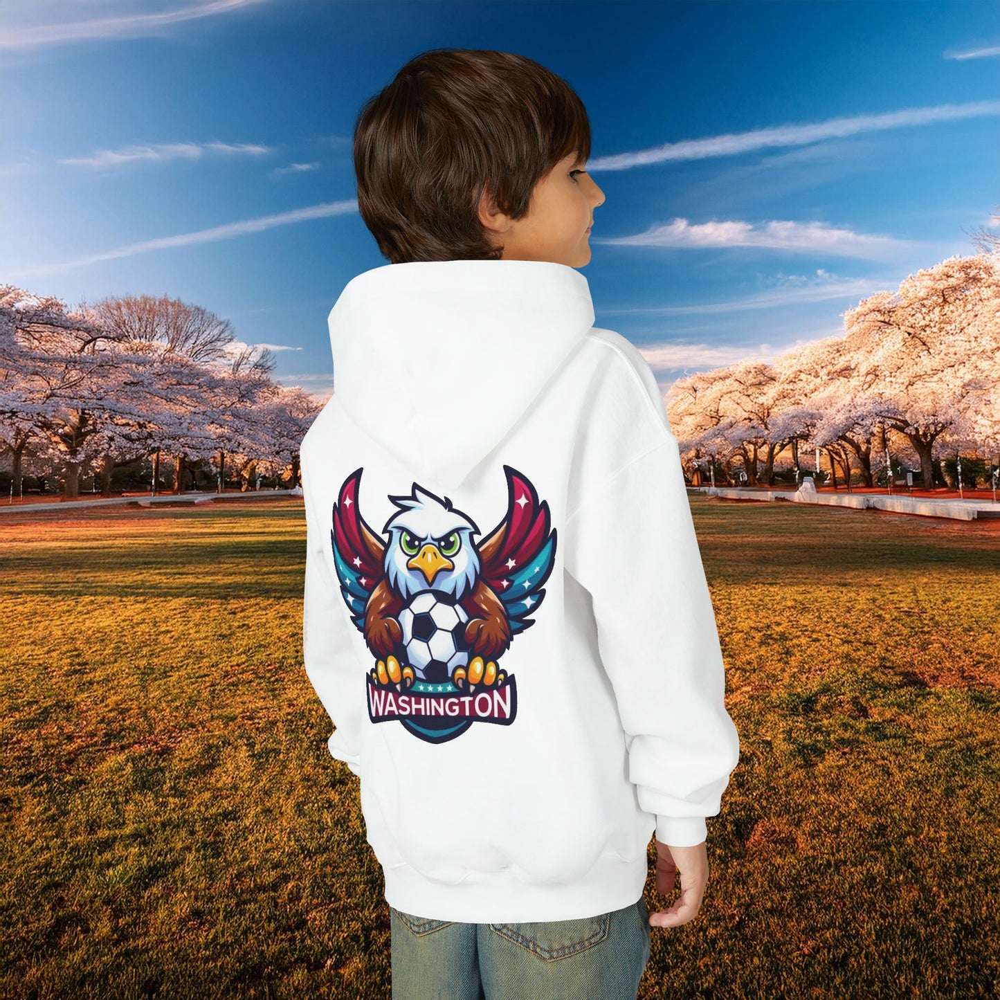 Washington Spirit Eagle Design Youth Hoodie