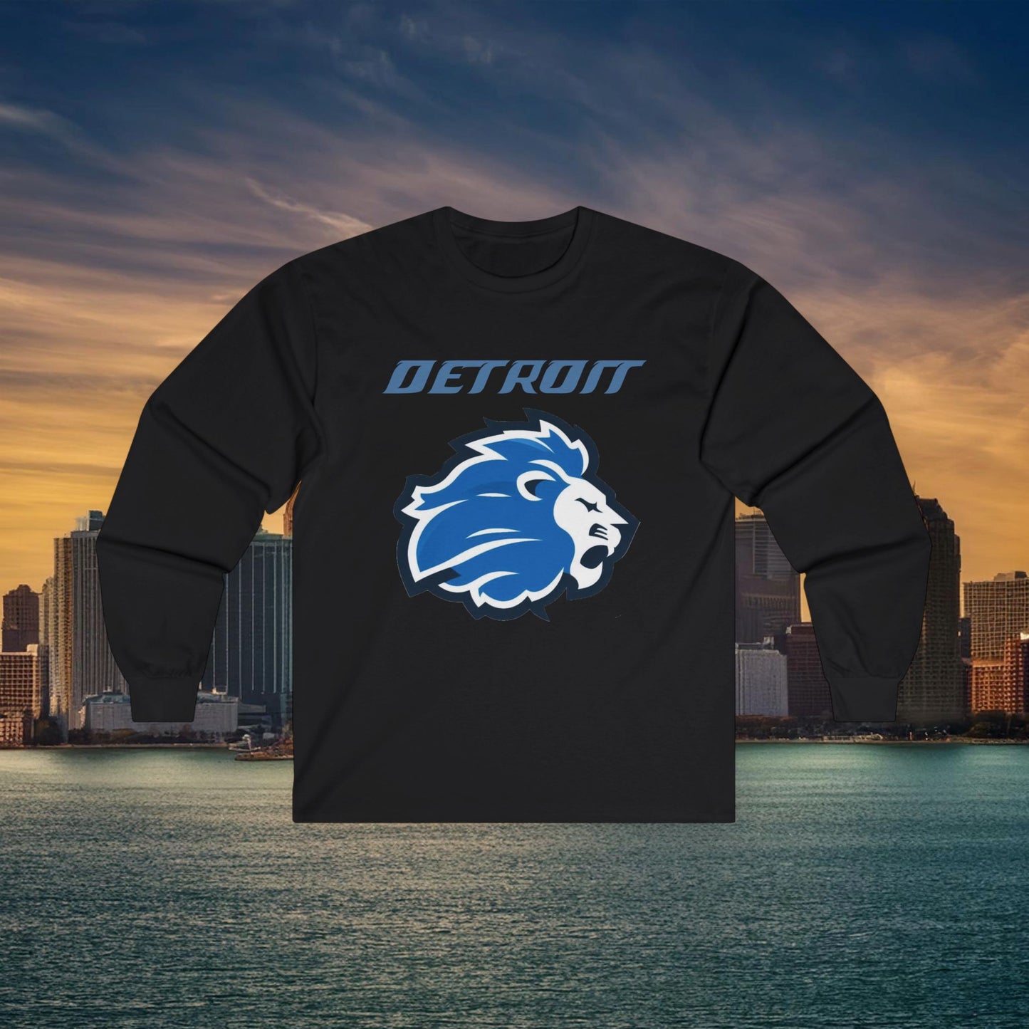 Detroit Football Logo Long Sleeve Tee
