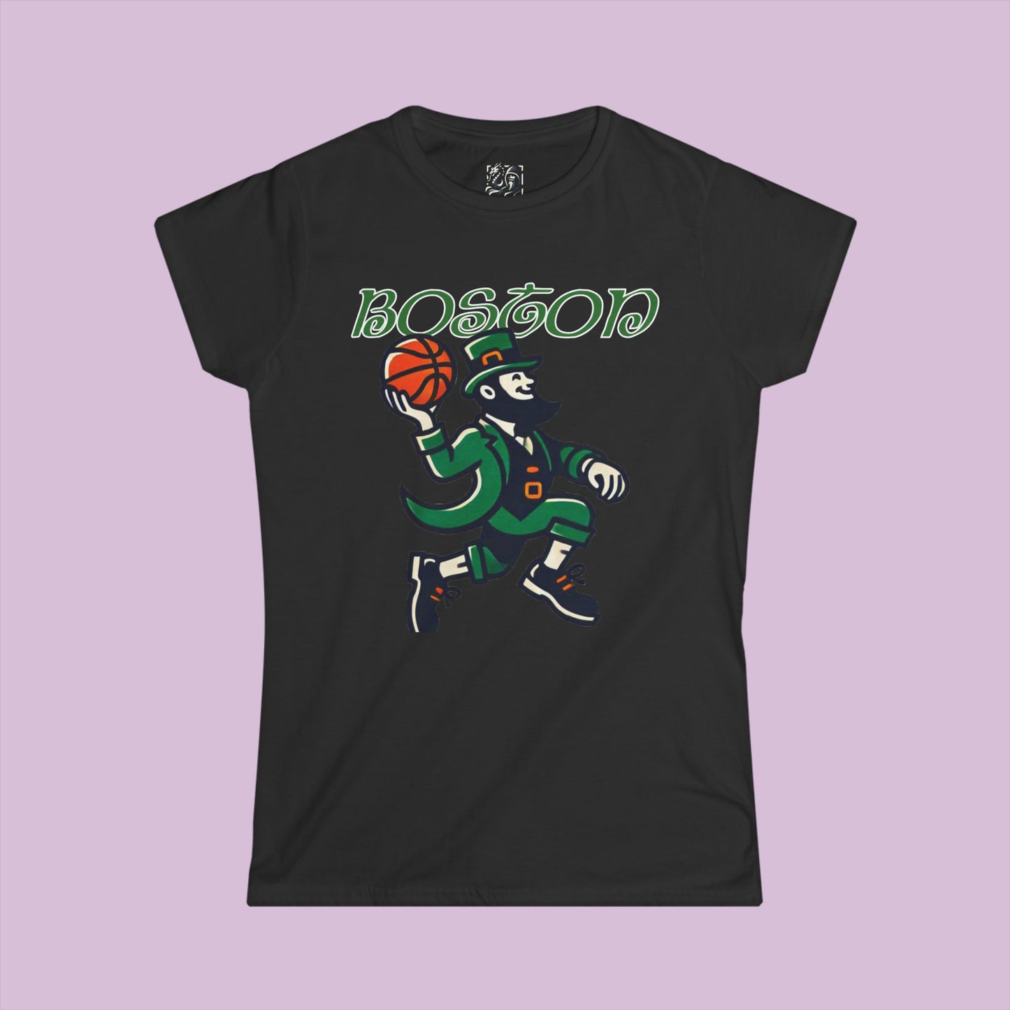 Boston Basketball Logo Women's Softstyle Tee