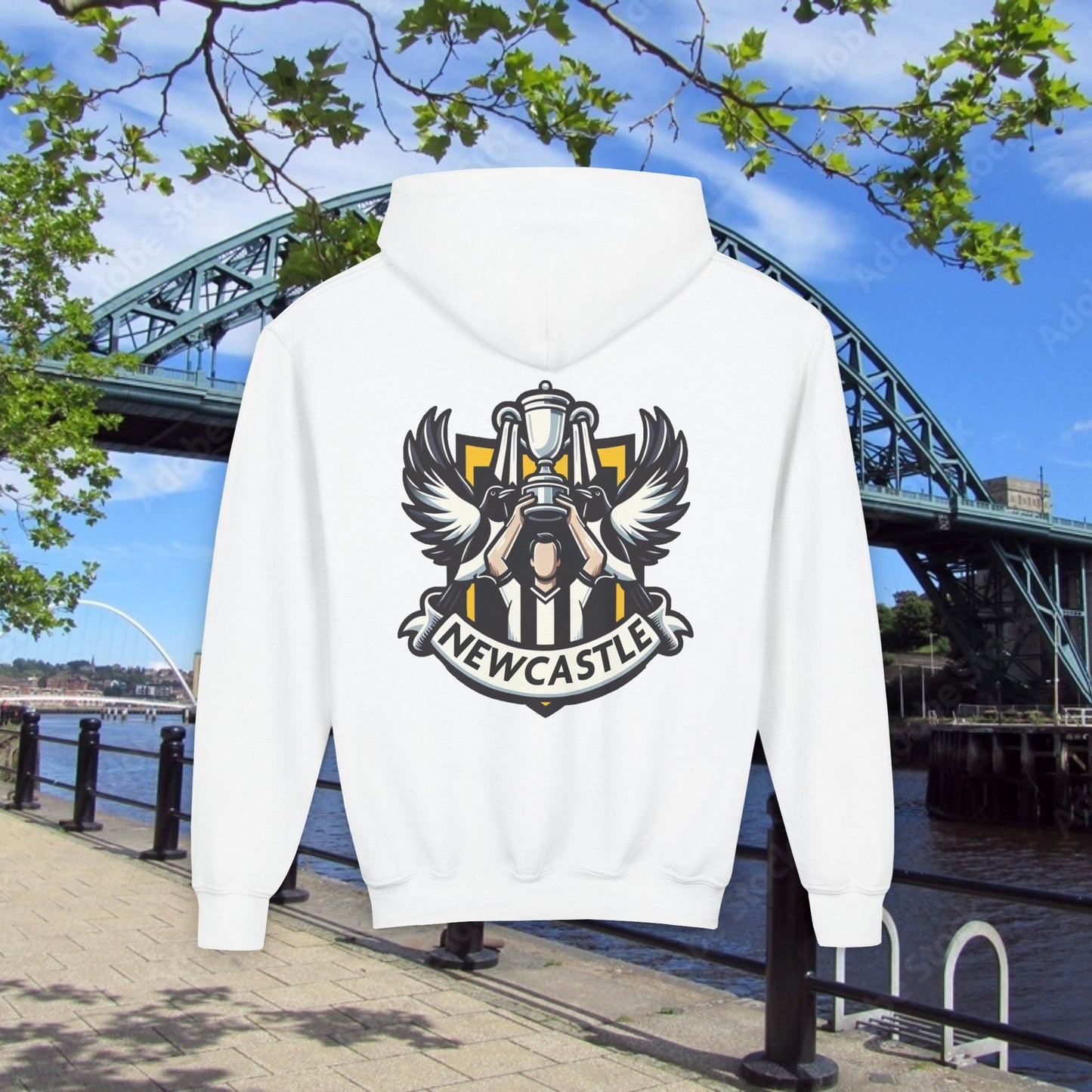 Newcastle Cup Champions Crest Youth Hoodie