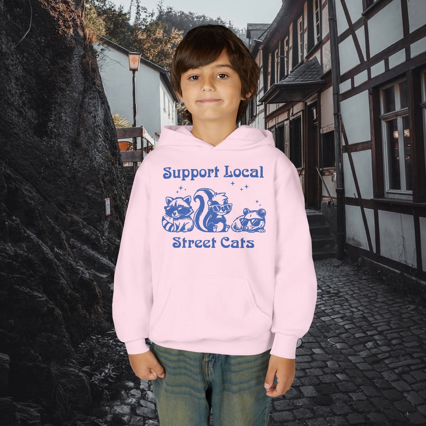 Support Local Street Cats Youth Hoodie
