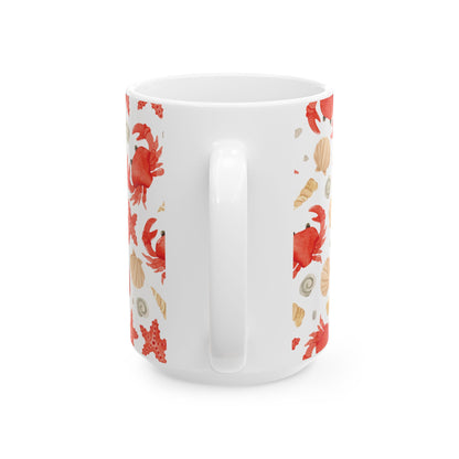 Coastal Crab Ceramic Mug (11oz/15oz)