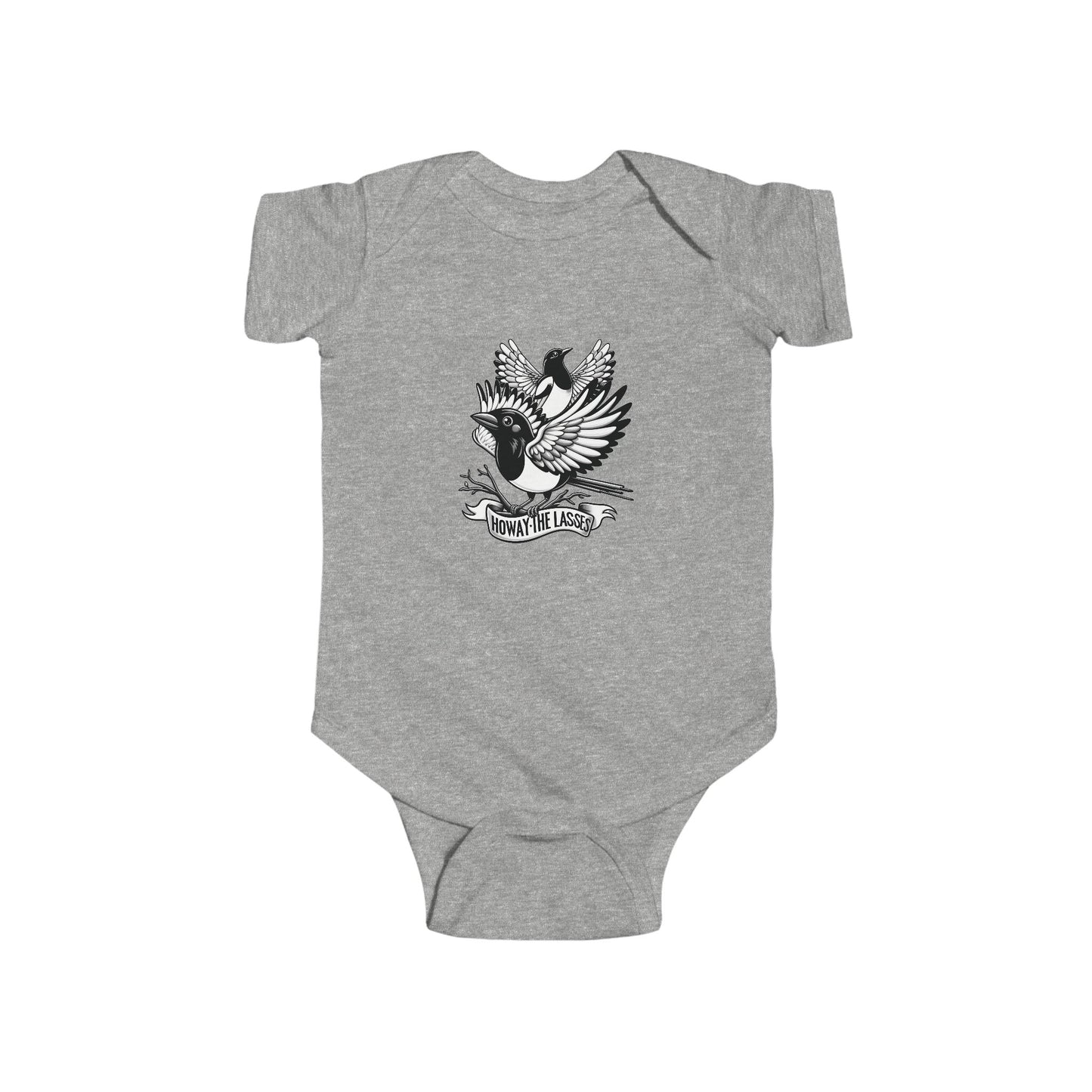 Newcastle United Howay The Lasses B&W (Twin Mags) Infant Bodysuit
