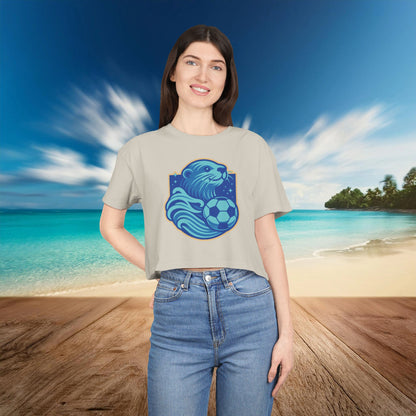 Sea Otter Soccer Logo Women's Crop Tee