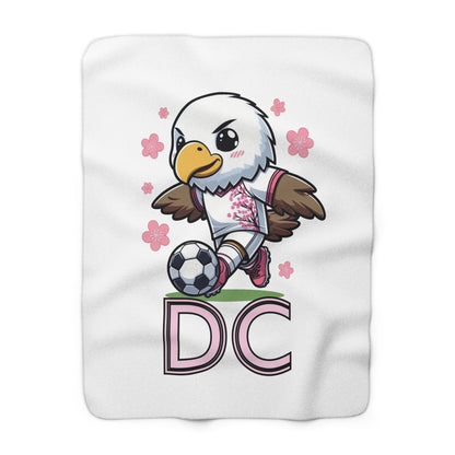 DC United Cherry Blossom Eagle  Sherpa Fleece Blanket