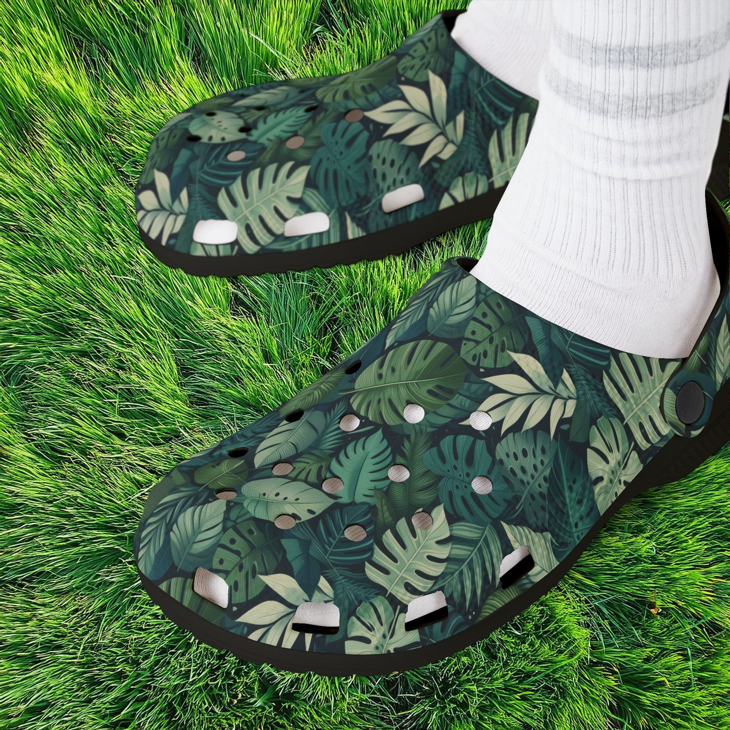 Jungle Pattern Foam Clogs