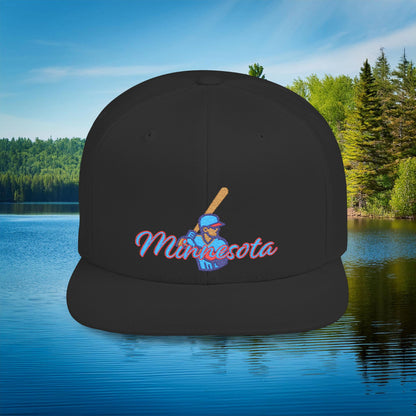 Minnesota Baseball Logo Flat Bill Snapback
