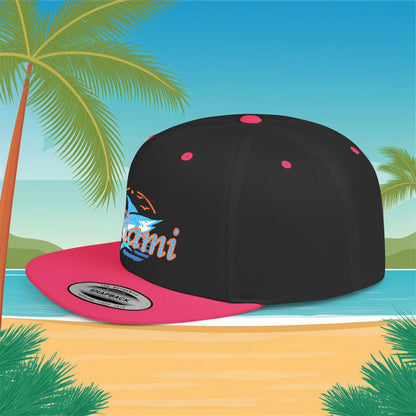 Miami Baseball Logo Flat Bill Snapback