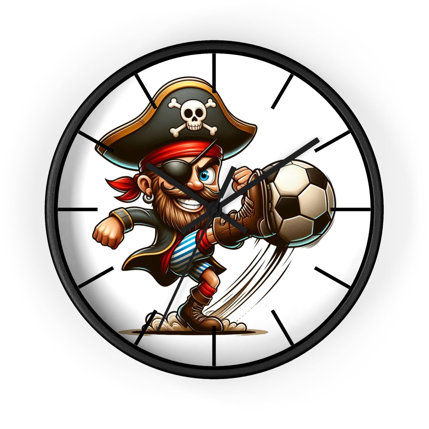 Pirate Soccer Wall Clock