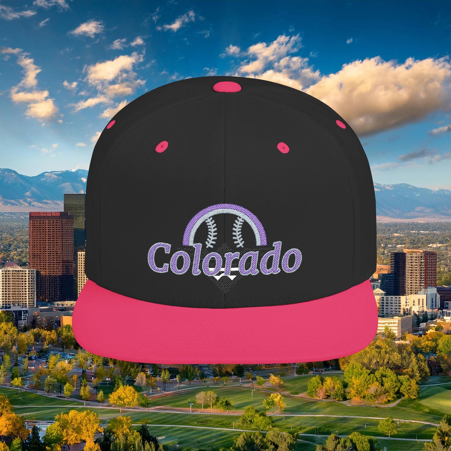 Colorado Mountain Baseball Flat Bill Snapback