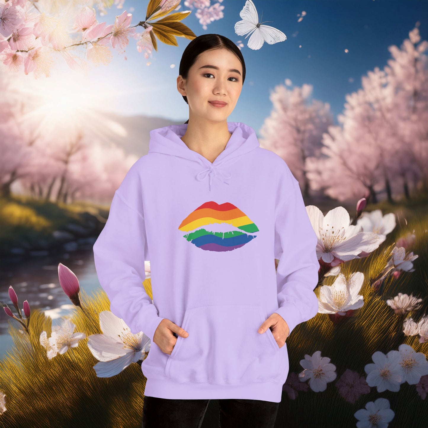 Rainbow Kiss Unisex Hoodie