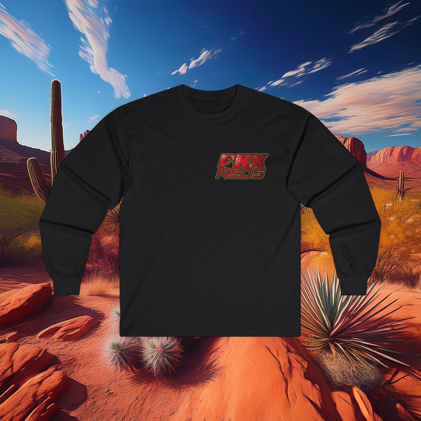 PHX Reds Christmas Crest Long Sleeve Tee