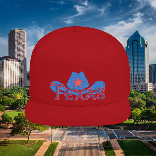 Texas Cowboy Hat Flat Bill Snapback