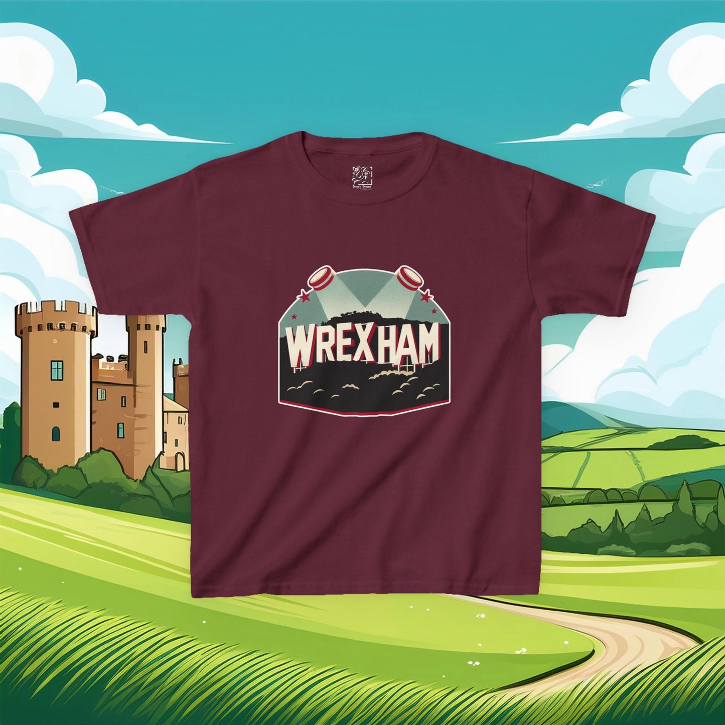 Wrexham Hollywood Sign Kids Tee