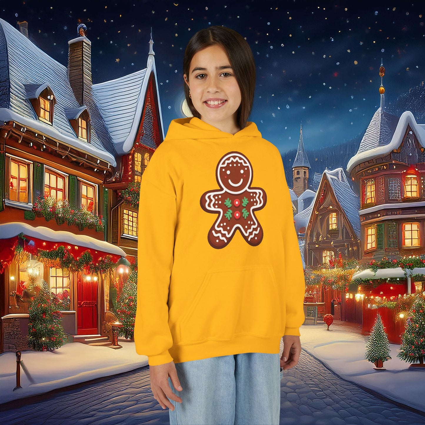 Gingerbread Man Youth Hoodie