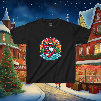 Catching Waves Santa Kids Tee
