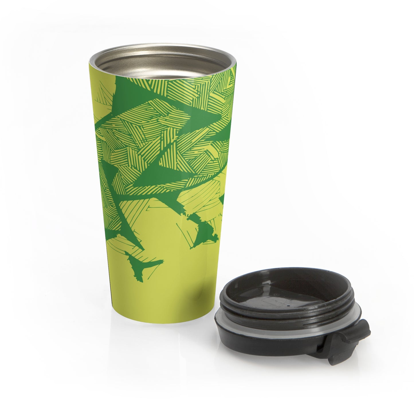 Electric Green and Gold Newcastle Travel Mug
