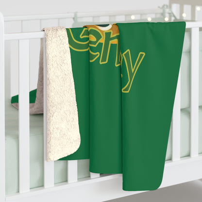 Green Bay Cheese Football Sherpa Fleece Blanket