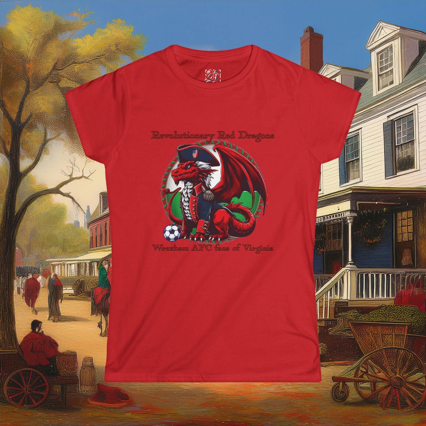 Revolutionary Red Dragons Logo Women's Softstyle Tee