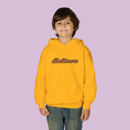 Baltimore Baseball Mini Oriole Youth Hoodie
