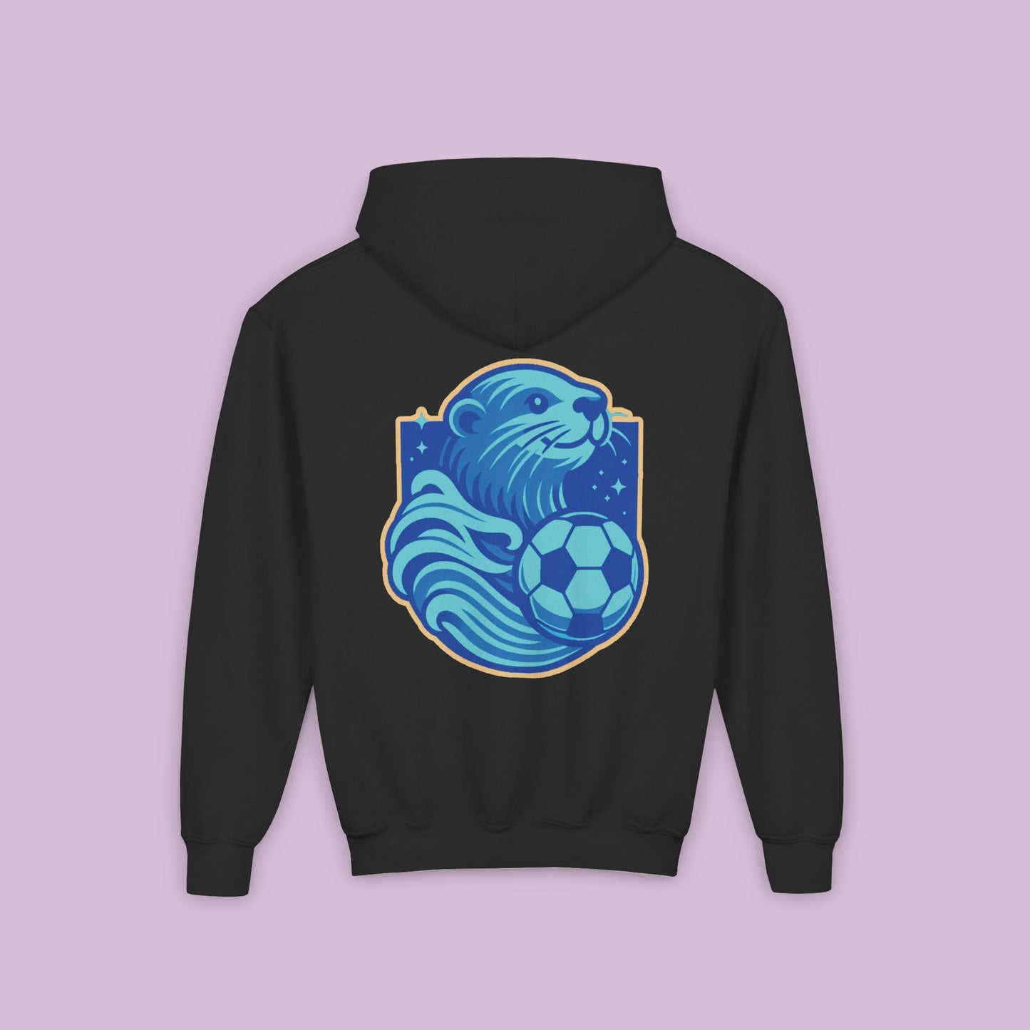 Sea Otter Soccer Logo Youth Hoodie