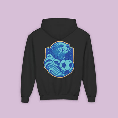 Sea Otter Soccer Logo Youth Hoodie