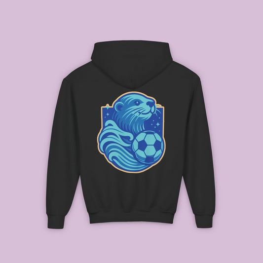Sea Otter Soccer Logo Youth Hoodie