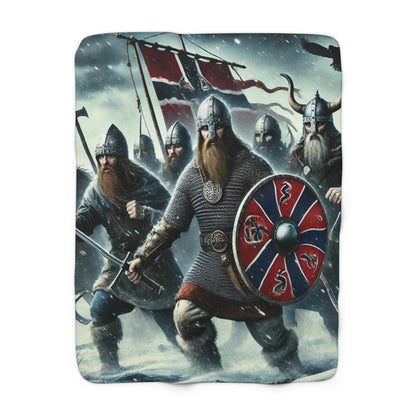 Viking Raid Sherpa Fleece Blanket