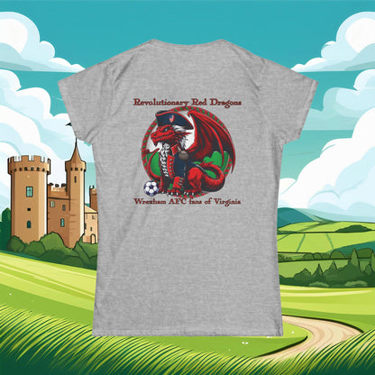 Revolutionary Red Dragons Front & Back Logo Women's Softstyle Tee