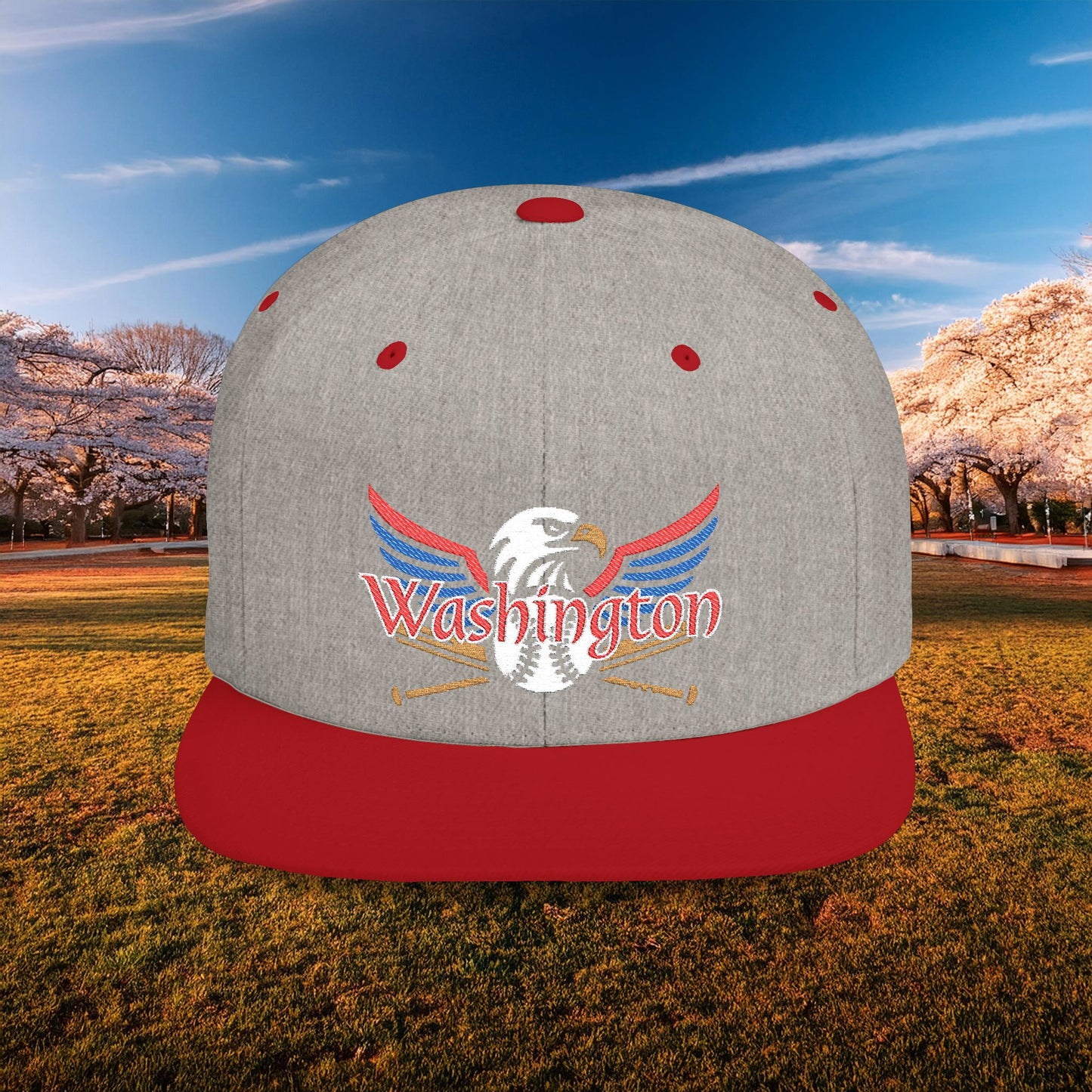 Washington Baseball Eagle Logo Flat Bill Snapback