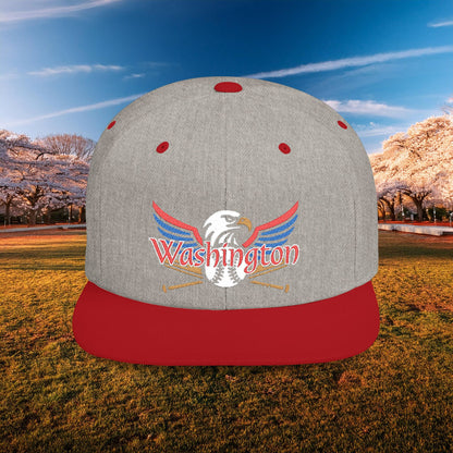 Washington Baseball Eagle Logo Flat Bill Snapback