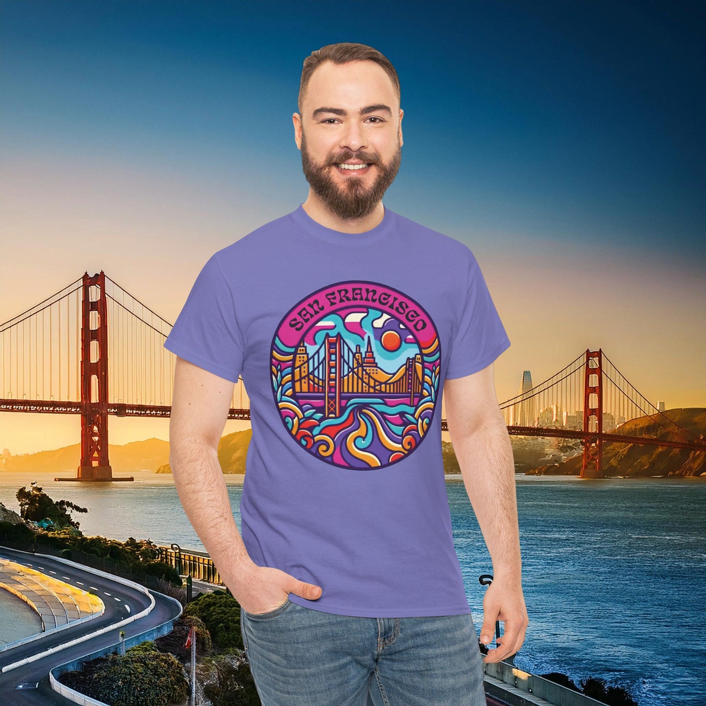 Vibrant San Francisco Psychedelic Tee