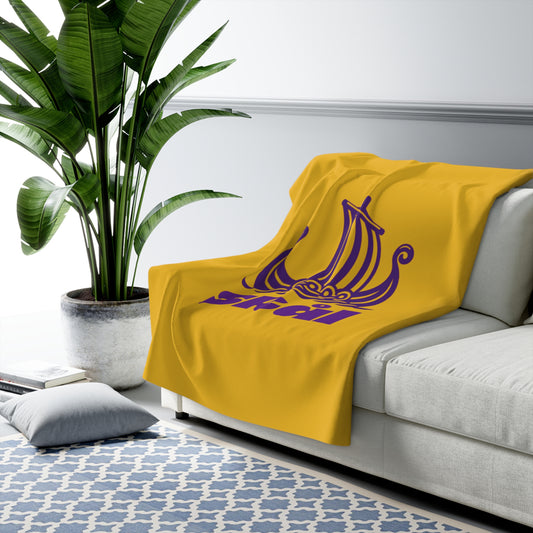 Skol Viking Ship Sherpa Fleece Blanket