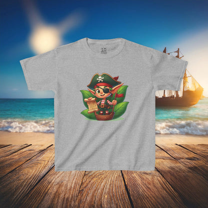 Elf Pirate Treasure Map Kids Tee