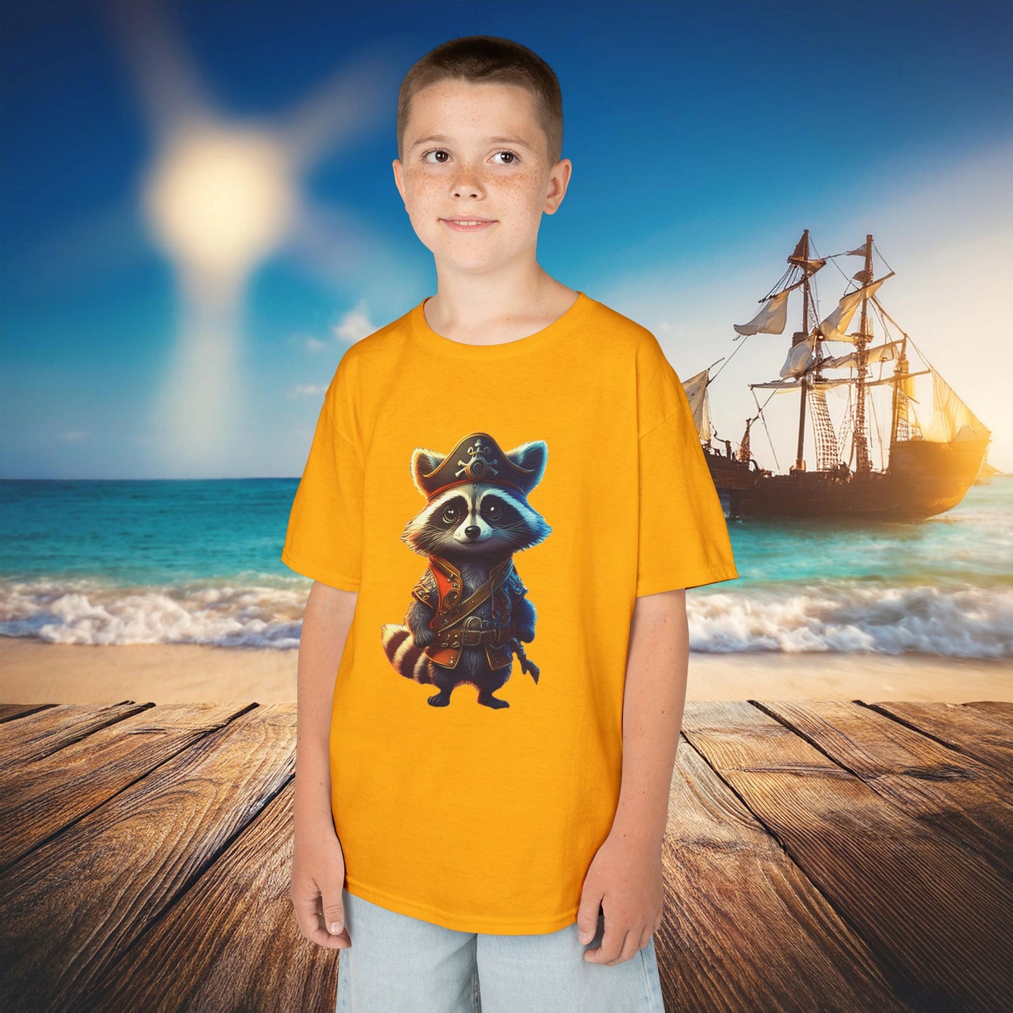 Raccoon Pirate Kids Tee