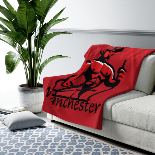 Red Devils Sherpa Fleece Blanket