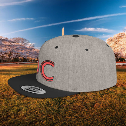 DC Flat Bill Snapback - Red
