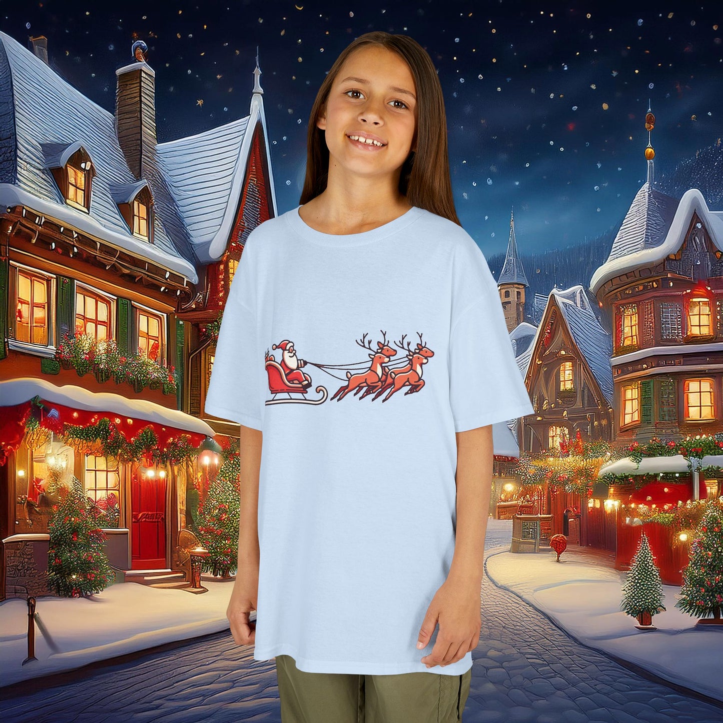 Santa's Sleigh Kids Tee
