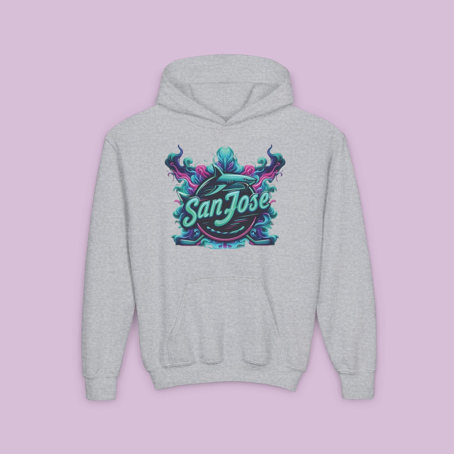 San Jose Hockey Neon Youth Hoodie