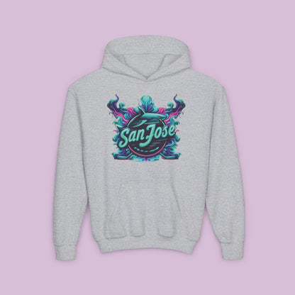 San Jose Hockey Neon Youth Hoodie