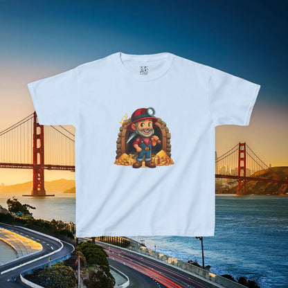 San Francisco Football Cartoon Miner Kids Tee