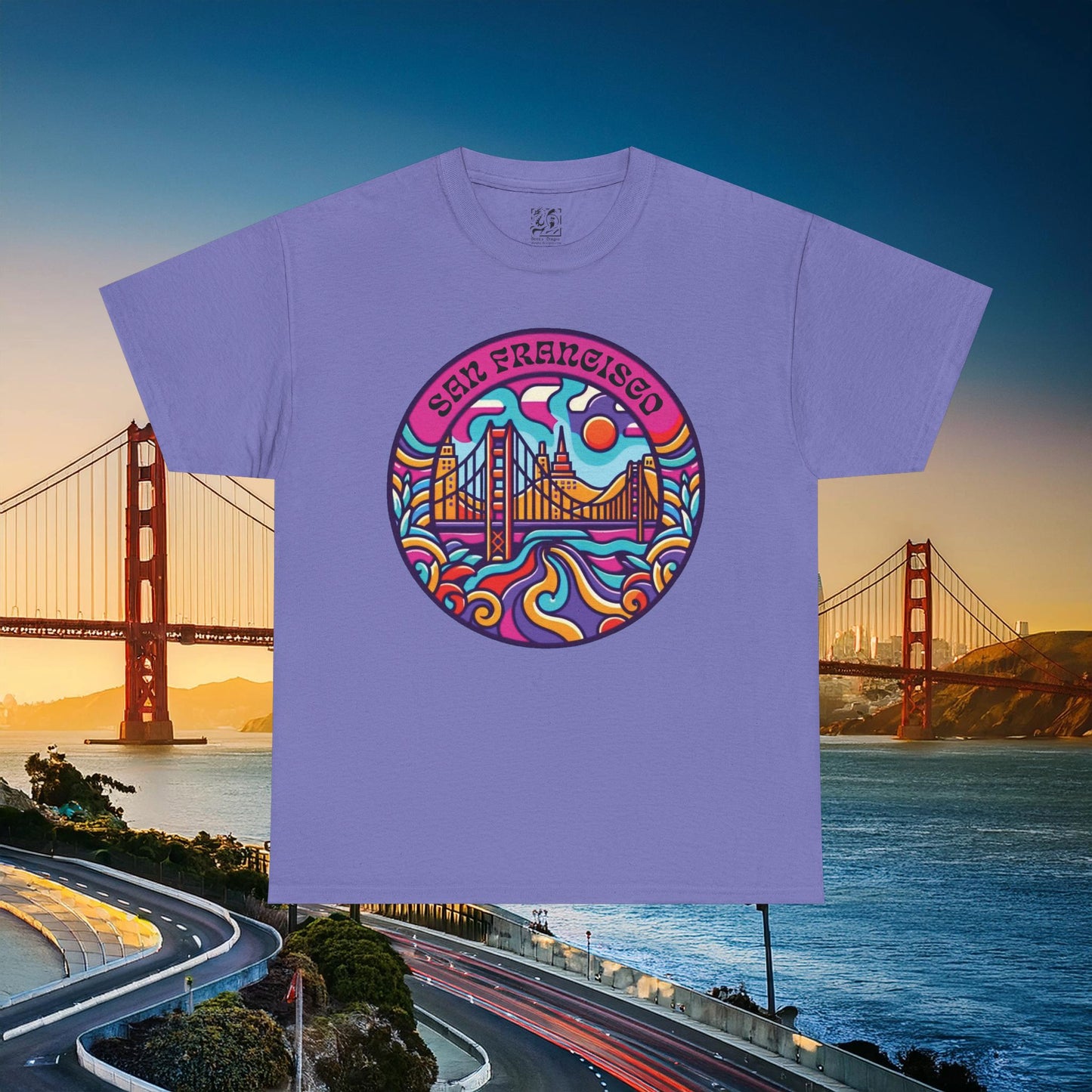 Vibrant San Francisco Psychedelic Tee