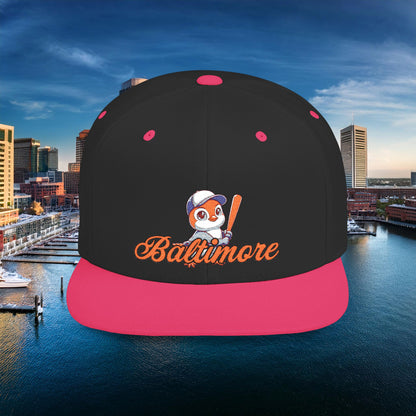 Baltimore Baseball Mini Oriole Flat Bill Snapback