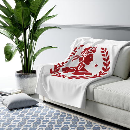 Olympiacos Crest Sherpa Fleece Blanket