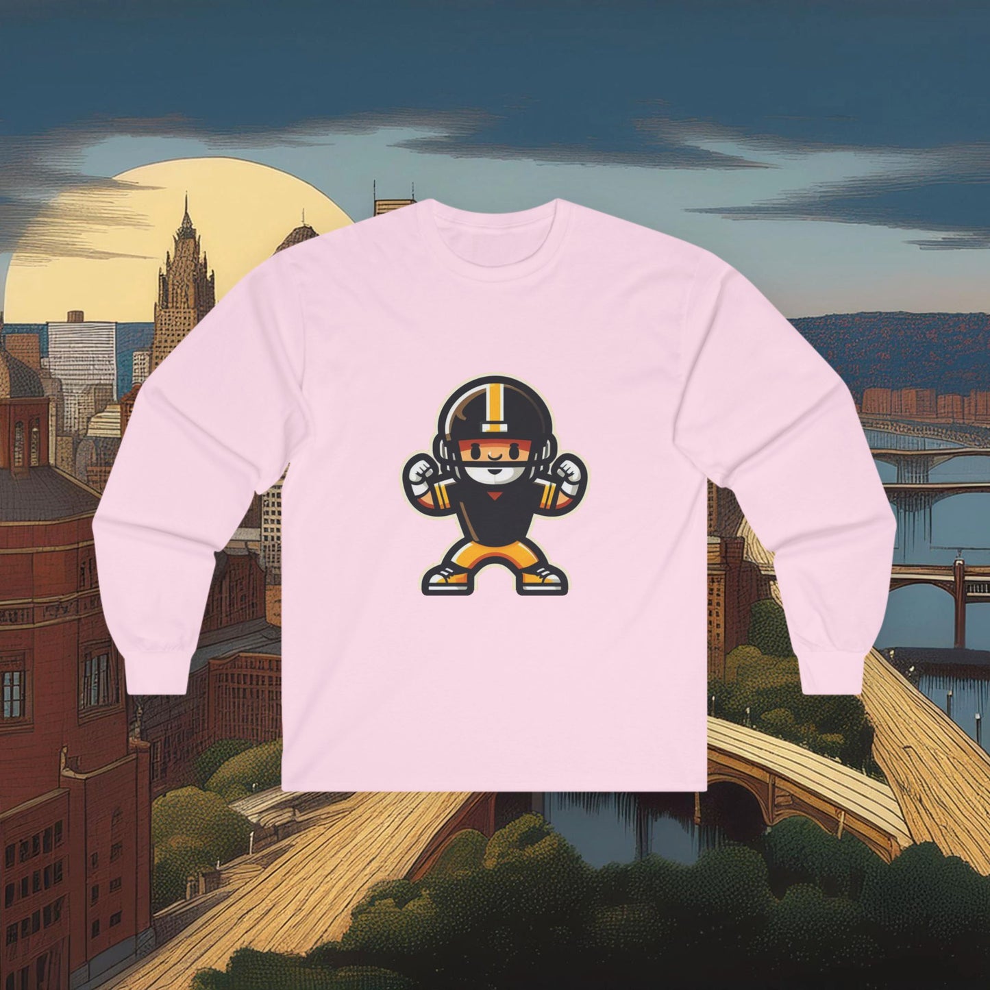 Mini Pittsburgh Football Player Long Sleeve Tee
