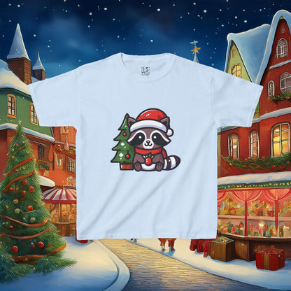 Christmas Raccoon Kids Tee