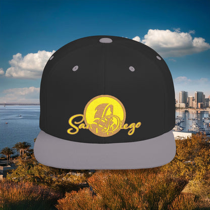 San Diego Baseball Logo Flat Bill Snapback