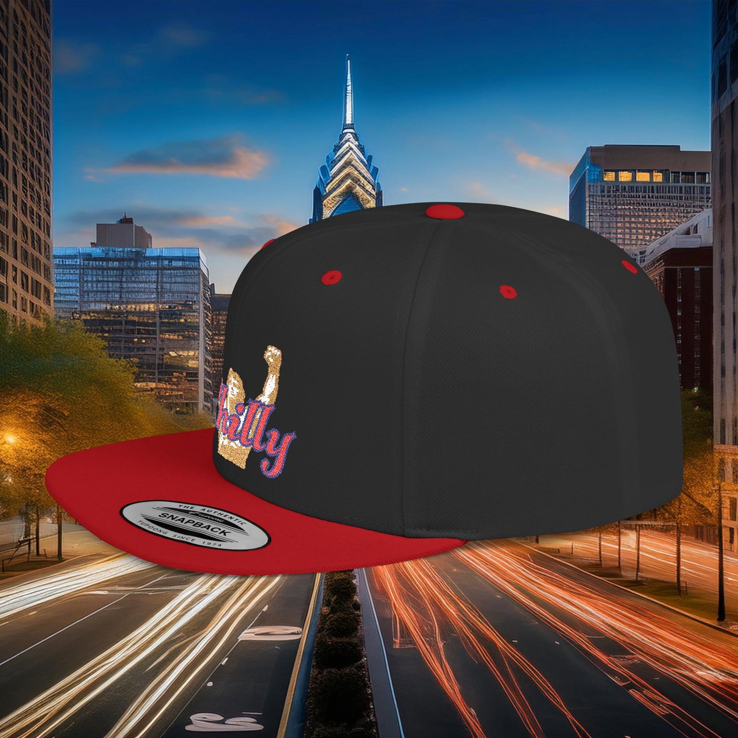 Philly Rocky Statue Flat Bill Snapback