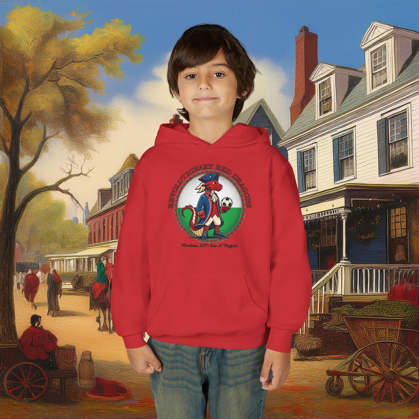 Little Revolutionary Red Dragons Youth Hoodie